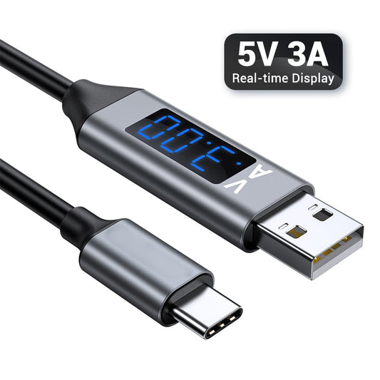 LED Micro USB Cable Voltage Display